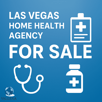 Nurse and smiling patient with subtle Las Vegas vibe for “Las Vegas Home Health for Sale” listing, Medicare home health agency.