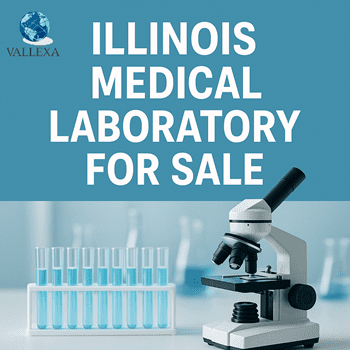 Modern Illinois medical laboratory for sale featuring professional lab equipment, clean healthcare setting, and trusted laboratory environment — Vallexa Advisors listing.