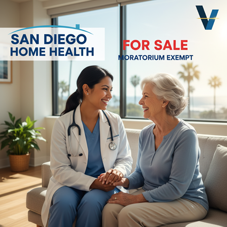 An established 2022 Southern California Home Healthcare Agency in San Diego is available for sale. Fully staffed, ACHC Accredited, and State Certified. Accepts Medicare/Medicaid and is fully 36-Month Rule/Moratorium exempt. Ready to bill immediately with a new United Healthcare contract. 2025 Revenue is $600,000 with an asking price of $400,000. Census sits at 19.